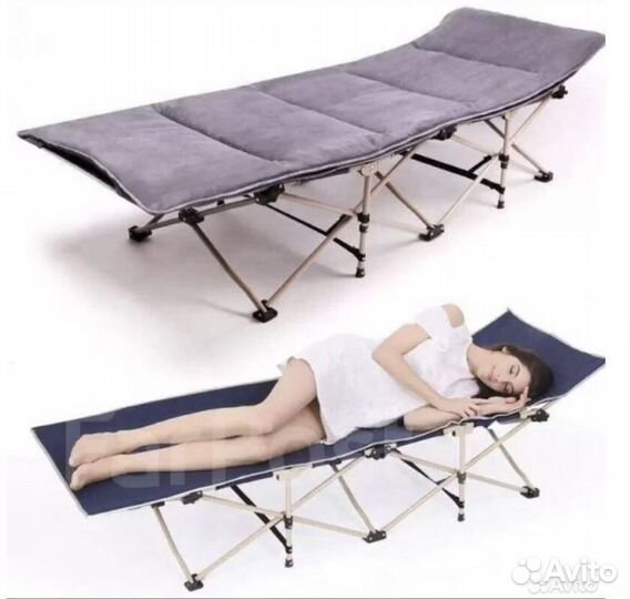 Раскладушка с матрасом и с сумкой-чехлом, до 130кг