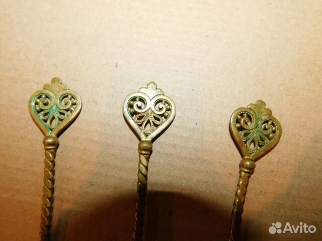 3 антикварные, миниатюрные ложечки периода ри