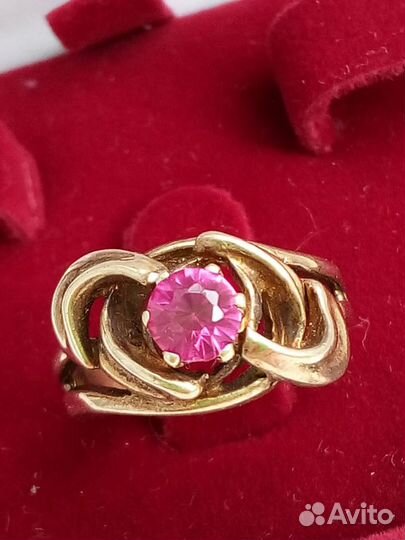 Серебряное кольцо 925 проба с позолотой 1998 год