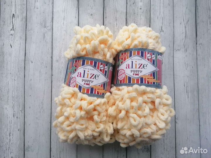 Пряжа Ализе пуффи файн 2 мотка