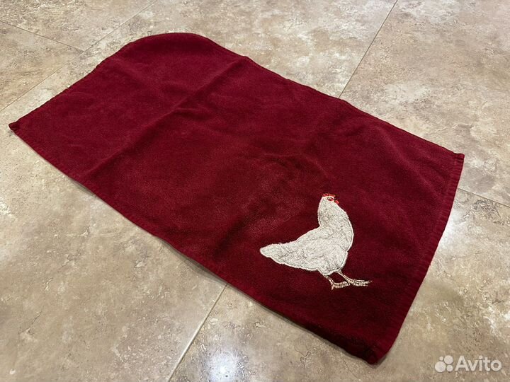 Полотенце кухонное курочка курица 65*39см красное