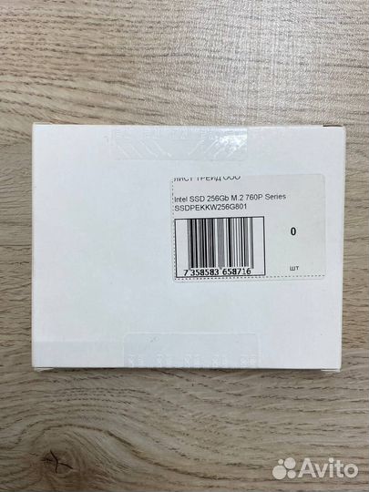256 гб SSD M.2 накопитель Intel 760p Series