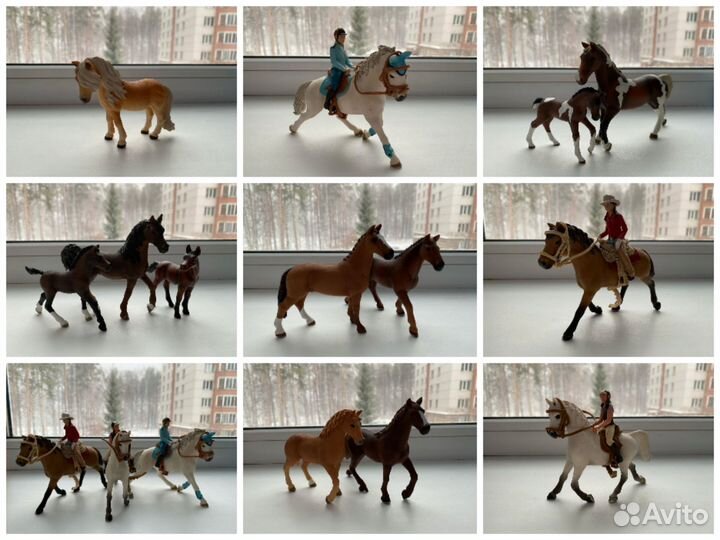 Конюшня Schleich, лошади, фигурки