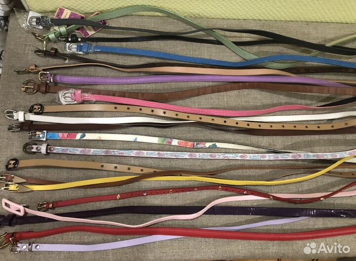 Большая винтажная коллекция ремней