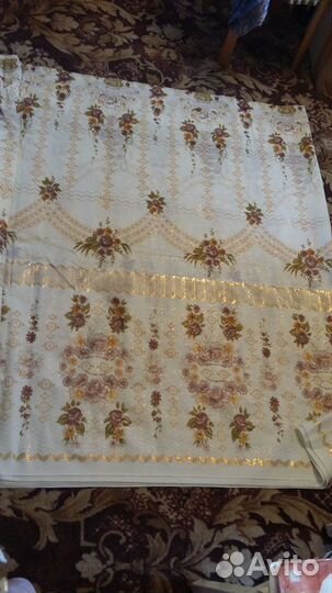 Тюль с люрексом Oulabitex коричневые розы