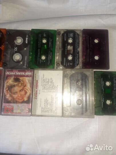 Аудиокассета б/у с записью. Цена за 14 штук