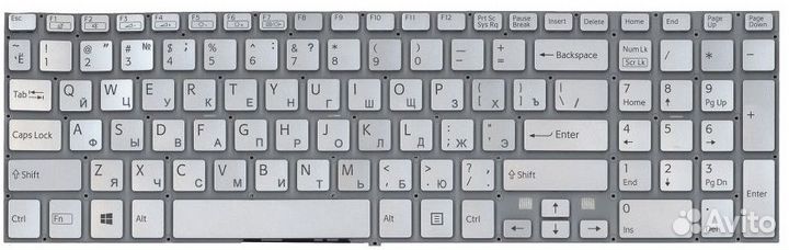 Клавиатура svf1521v4e серебристая