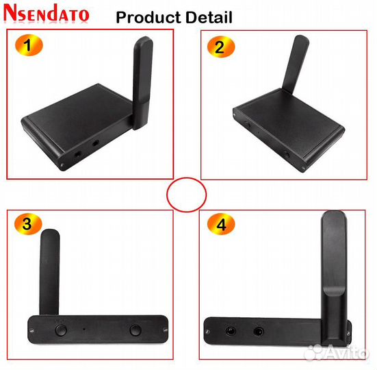 Аудио Hi-Fi передатчик/приёмнк 200 метр 2,4 ггц