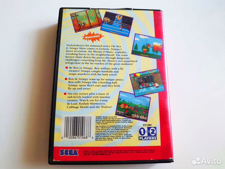 Ren & Stimpy оригинальный картридж Sega Genesis