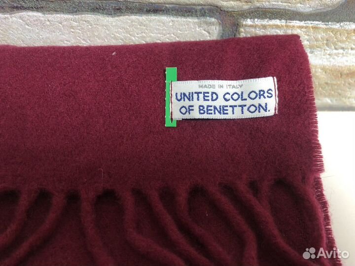 United Colors Of Benetton Итальянский Шарф Винтаж