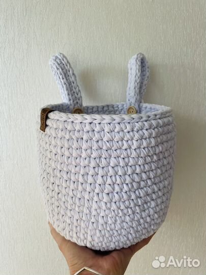 Корзина из хлопка на кроватку(большая )