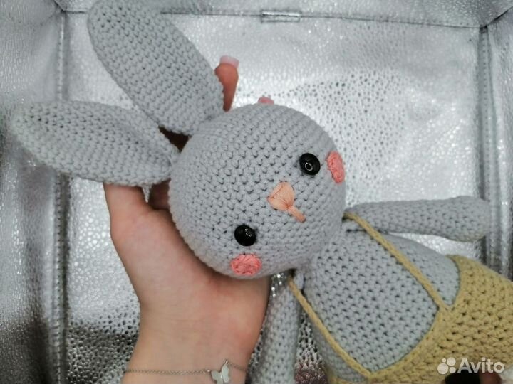 Вязаный заяц,котик,жираф,мопс