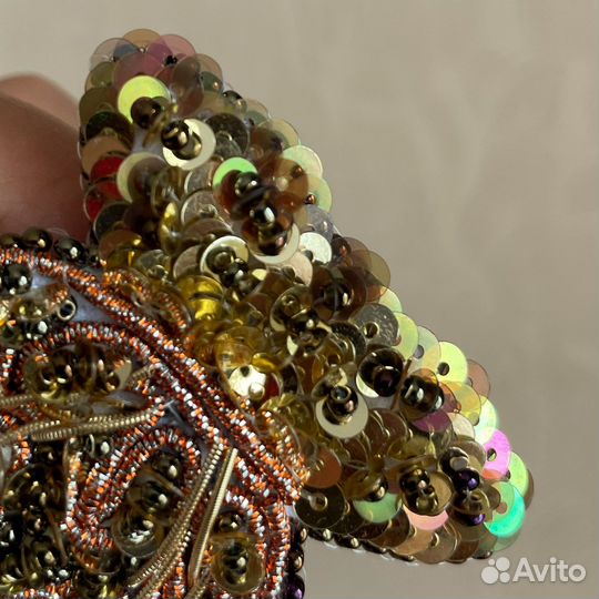 Брошь ручной работы мак