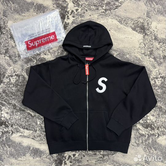 Зип худи Supreme толстовка S logo