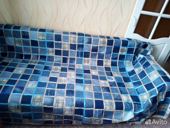 Покрывало двухспальное из джинсовой ткани