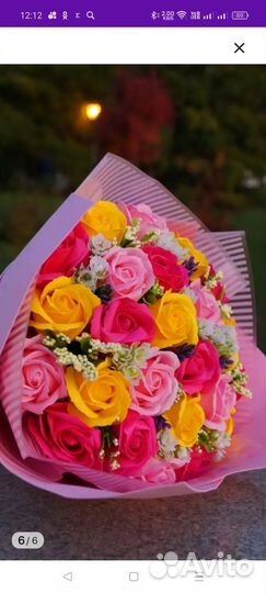 Продажа букетов из мыльных цветов