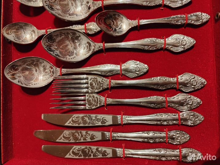 Набор столовых приборов сталь, 47 предметов, 6 пер