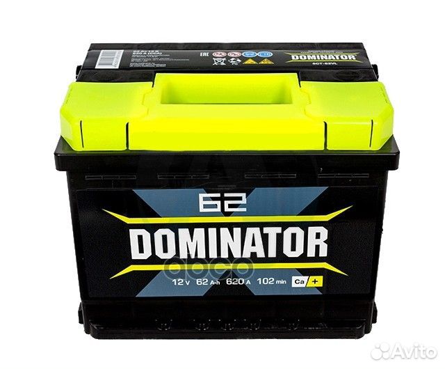 Аккумулятор dominator 6ст-62 242/175/190 (620А)
