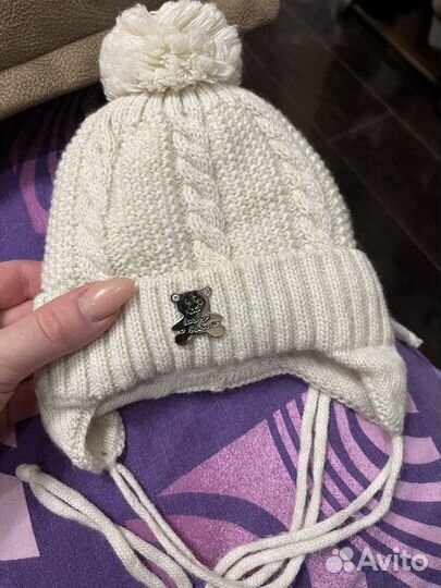Шапка зимняя для новорожденных