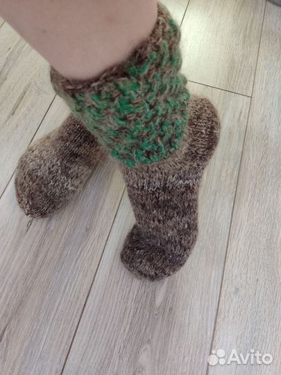Носки из собачьей шерсти ручная работа