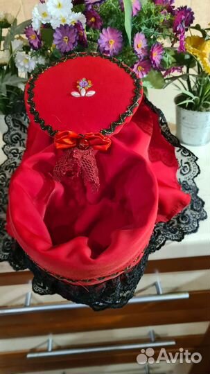 Кукла шкатулка, испанка-цыганка 30 см