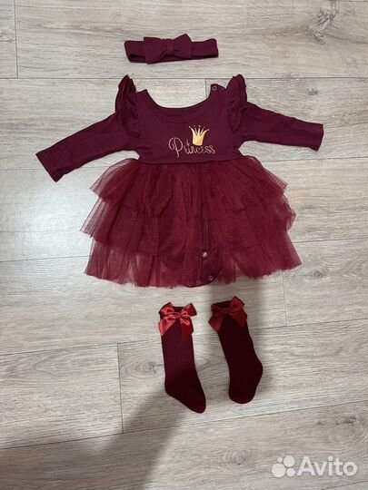 Праздничное платье боди для девочки