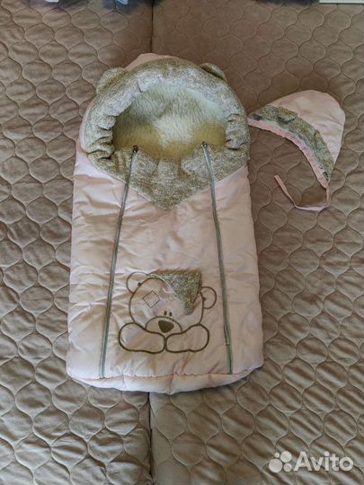 Конверт на выписку для девочки зима осень