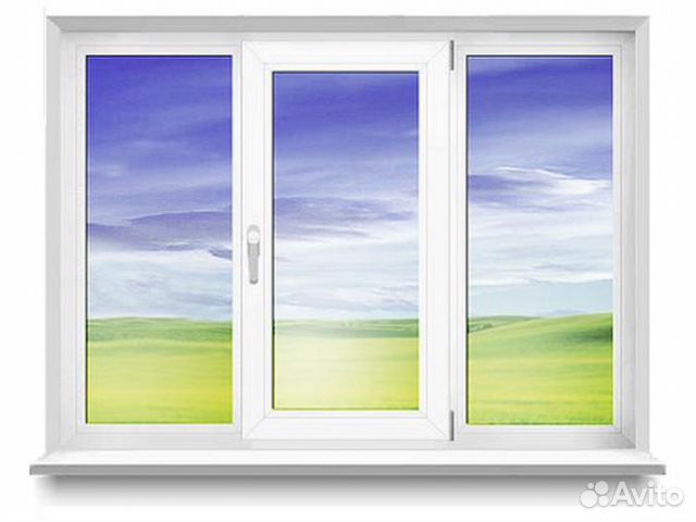 Трехстворчатое окно из пвх профиля Норд Проф