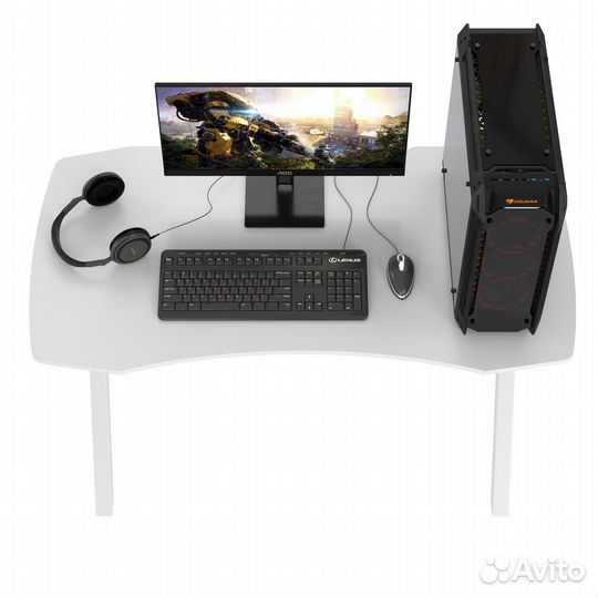 Игровой стол Мебель-24 GT-2310 цвет белый, шхгхв 120х60х73 см, столешница мдф 15 мм