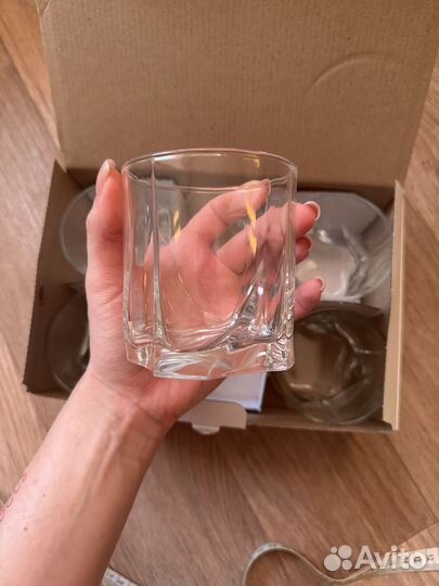 Стаканы стеклянные набор 6шт новые