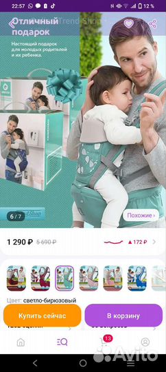 Эргорюкзак хипсит