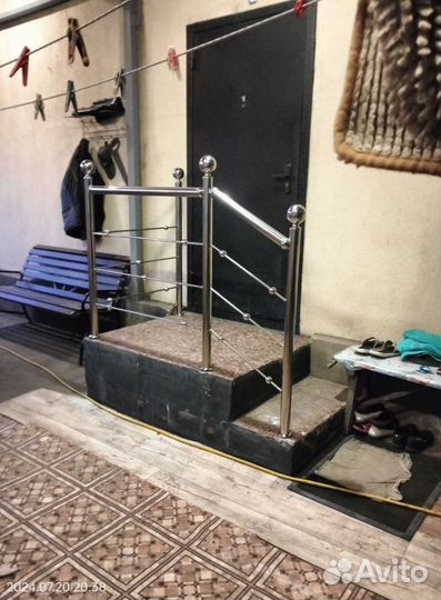 Перила с поручнем пвх