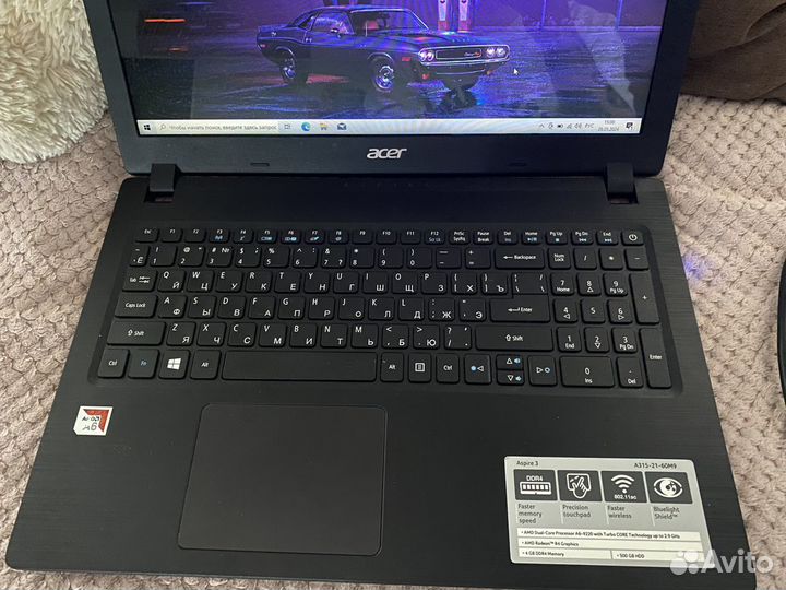 Ноутбук Acer Aspire 3 SSD DDR4 WIN 10