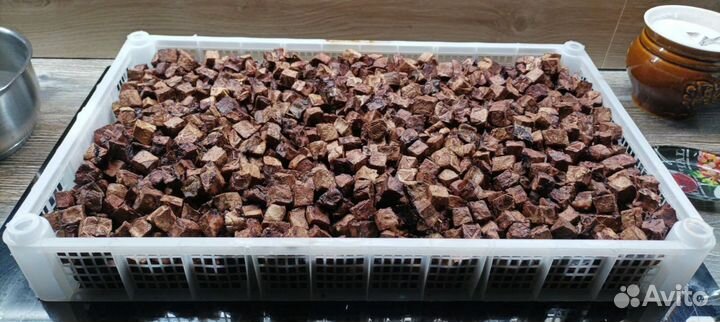 Отборное легкое говяжье 1*1см Лакомства для собак