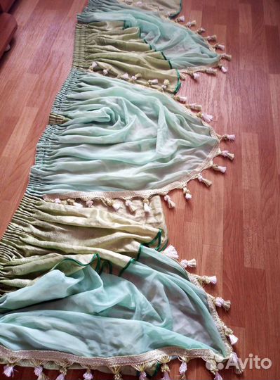 Ламбрекен зелёное салатный