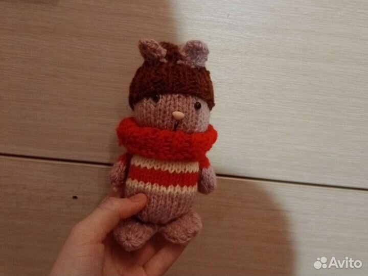 Вязаные мишки, мышки, зайки