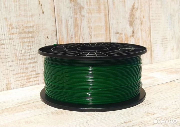 Petg Пластик 3Д нить зеленый полупрозрачный