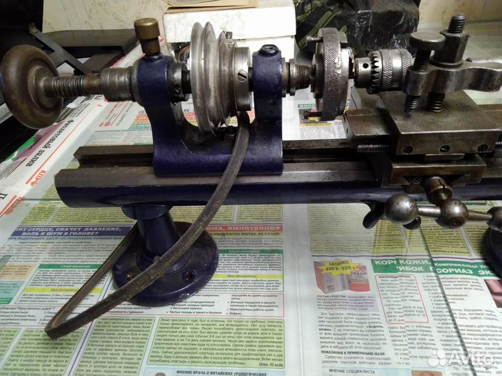 Станок токарный,ссср, настольный,миниатюрный.Вышлю