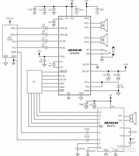 Микросхема MAX9789A