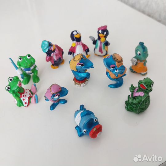 Киндер игрушки акулы пингвины