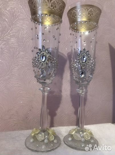 Бокалы стразами