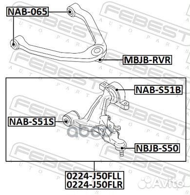 Рычаг передний нижний правый 0224J50FLR Febest