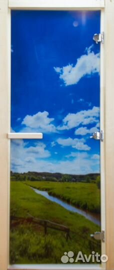 Дверь для бани стеклянная, уфп