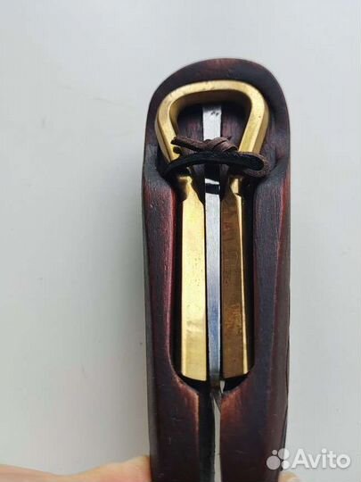 Варган алтайский дерево металл кожа