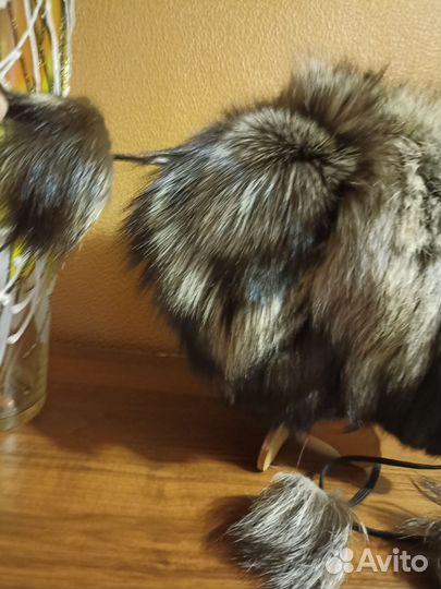 Шапка женская из натурального меха чернобурки