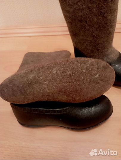 Валенки детские, р-р 19, с калошами