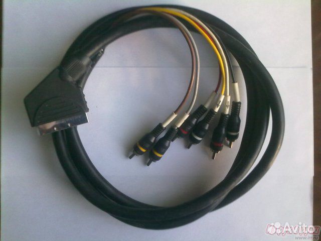 Межблочный кабель scart-6RCA 