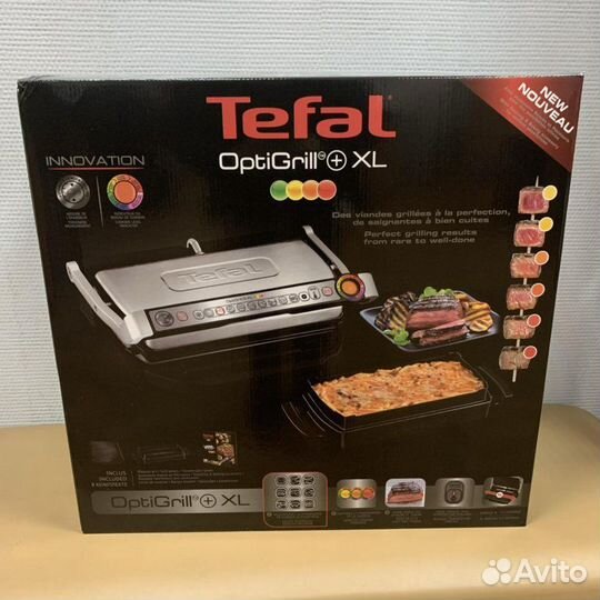 Электрогриль tefal optigrill+ XL GC724D12