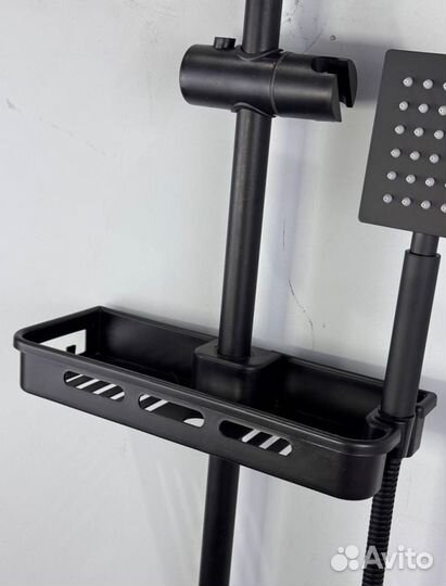 Душевая система 3 в 1 с дилнным краном черная