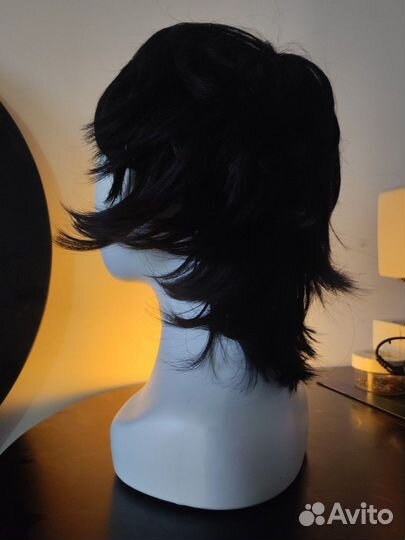 Парик чёрный маллет